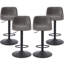 Ensemble de 2 tabourets de bar réglables, tabourets de bar pivotants de style Mid-Century, tabourets de bar industriels avec dossier et chaises de bar en cuir-1929898292