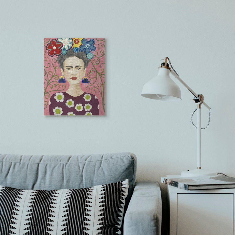 «Frida Fashion Designer Pattern Paint», impression sur toile, Toile, H 20 po x l 16 po x P 1,5 po