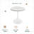 Elkton 27" Round Dining Table, Modern Small Kitchen Table with Pedestal Metal Iron Base, Circular Wooden Top Dinette Furniture for Bistro, Cafe, Apartment, and Small Spaces-624478489-658775412
