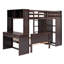 Lit mezzanine avec tablettes, bureau et garde-robe Sdalone