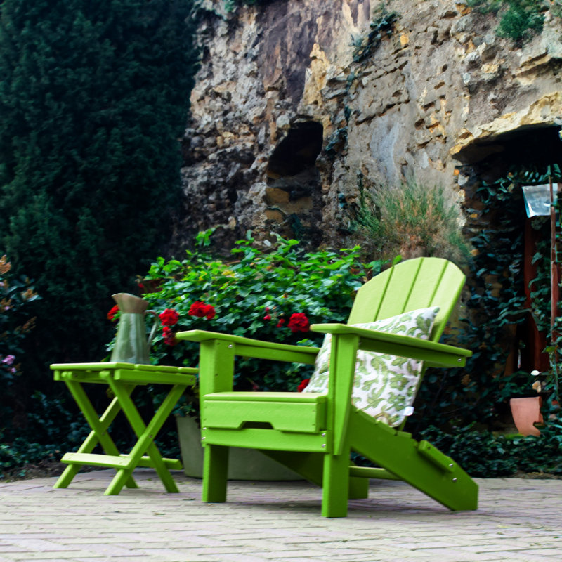 Chaise Adirondack pliante en PEHD, Vert