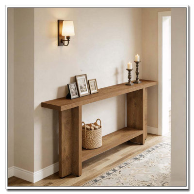 Double-Layer Storage Sofa Table