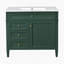 Meuble-lavabo 36 po avec armoire à pharmacie, armoire de rangement moderne avec 2 portes à fermeture douce et 4 tiroirs, meuble-lavabo simple