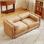 Élégant canapé 2 places en chenille avec siège de rangement, dossier cylindrique et accoudoirs, causeuse moderne en tissu avec espace de rangement caché-1211468901