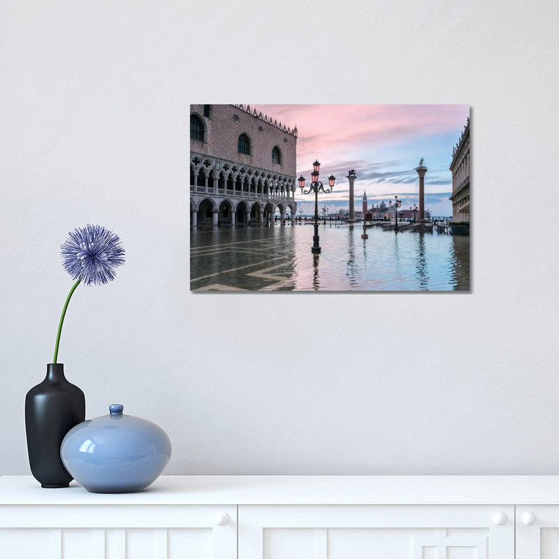 High Tide in Venice 1 Piece Wrapped Canvas Wall Art, 30.48 cm H x 45.72 cm W