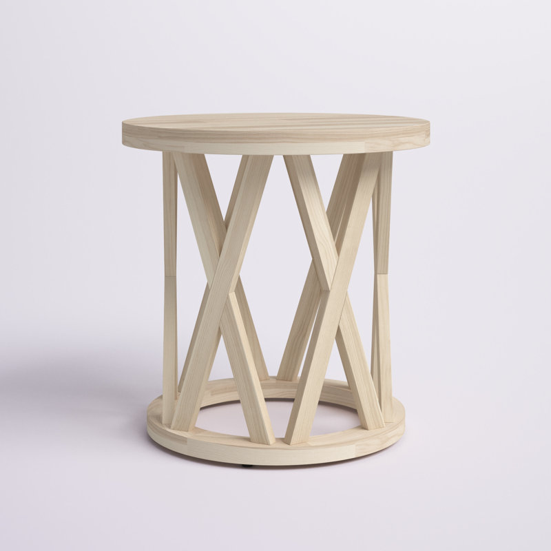 Charette Solid Wood Frame End Table, Unfinished