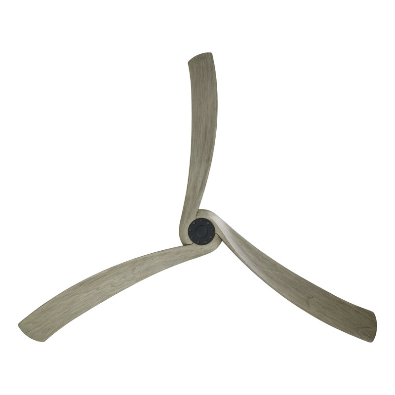 Gallashaw Black 72 inch Ceiling Fan, Gray Wood, Black, 80" H x 84" W x 84" D