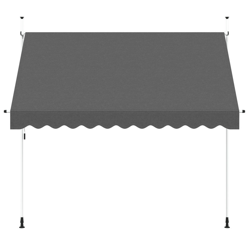 Rollox Retractable Patio Awning, Anthracite, 300cm W x 100cm D