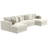 Ritzy 4-piece Modular Double Chaise Sectional