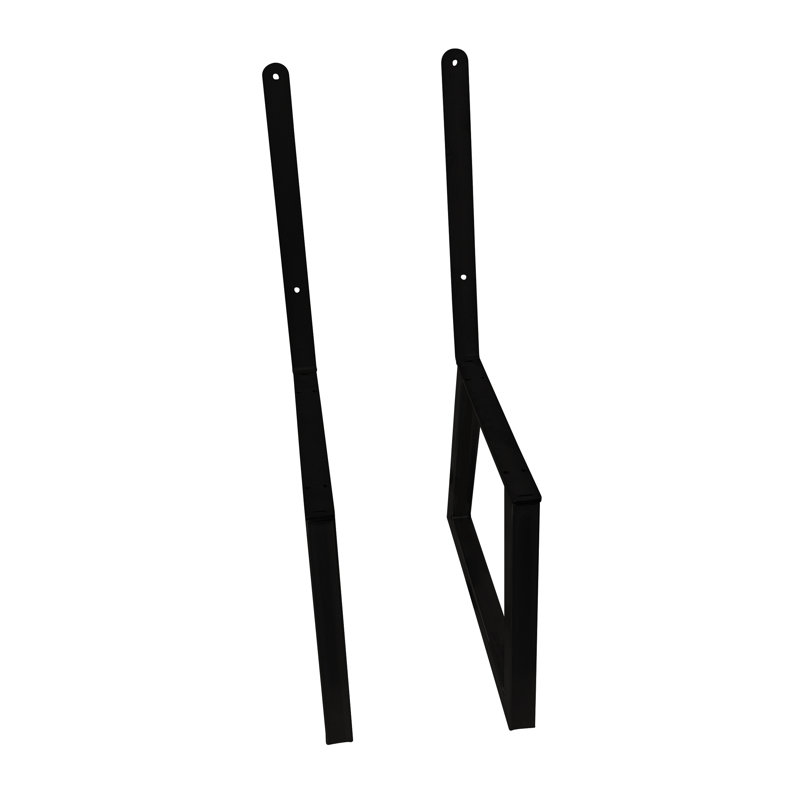 Base de table en acier brut 33,75 po, Noir, noir, noir, noir