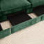 Chenille 3 places avec repose-pieds, canapé-lit de cinéma maison pour le salon, rangement modulaire caché dans le siège et le repose-pieds, passepoil - bords larges décorés, siège profond, tiroir coulissant sous chaque-121369211