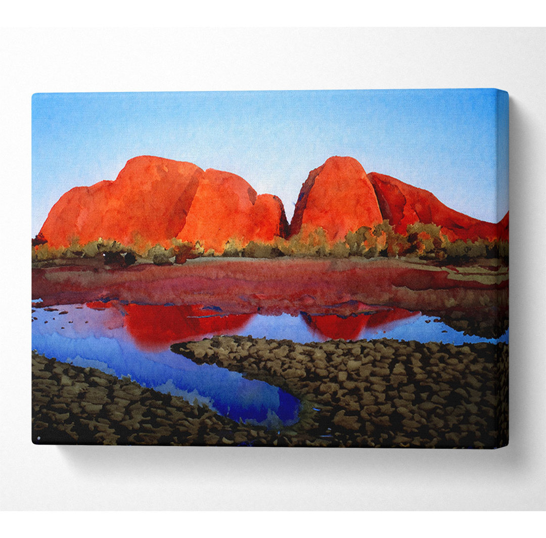 Ayres Rock River View (Uluru) - Kunstdrucke auf Leinwand