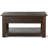 Monroe 38"W Solid Acacia Wood Rustic Square Coffee Table with 2 Drawers and Open Shelf-12130260