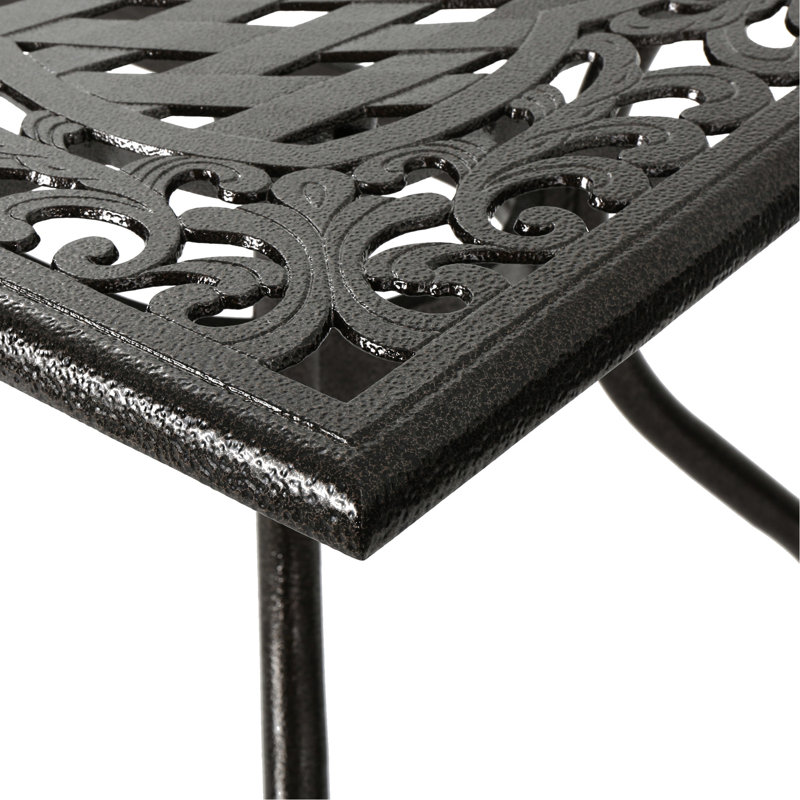 Table de terrasse rectangulaire en fonte d'aluminium