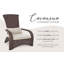 Méridienne en osier de style patio Coconino de style Adirondack comprenant un coussin beige épais de 3 po et un coussin lombaire