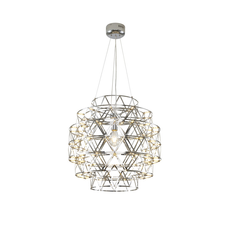 Lustre globe 85 lumières DEL Transitional, Chrome chrome