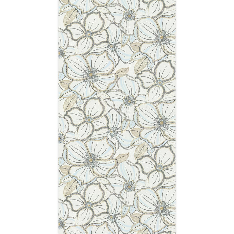 Bordure florale pelez et collez, L 96 po x l 48 po