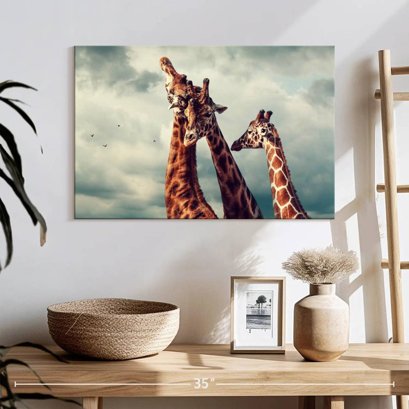 «Brampt Giraffe Family Bonding», H 16 po x l 24 po