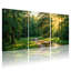 «Forest Path Sunlight», ensemble de 3 reproductions d'art sur toile tendues sur toile-95778162