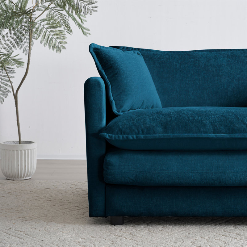 Comfy Sofa Set with Deep Seats, Blue