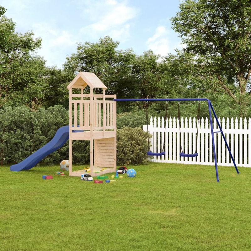 Durante Freeport Park 495cm W x 186cm D Outdoor Solid Wood Playhouse, Solid Wood Pine