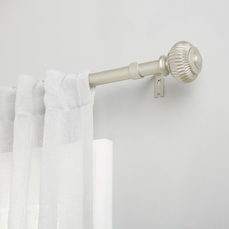 3.11 in. Overall Width, 66" - 120", Matte Nickel