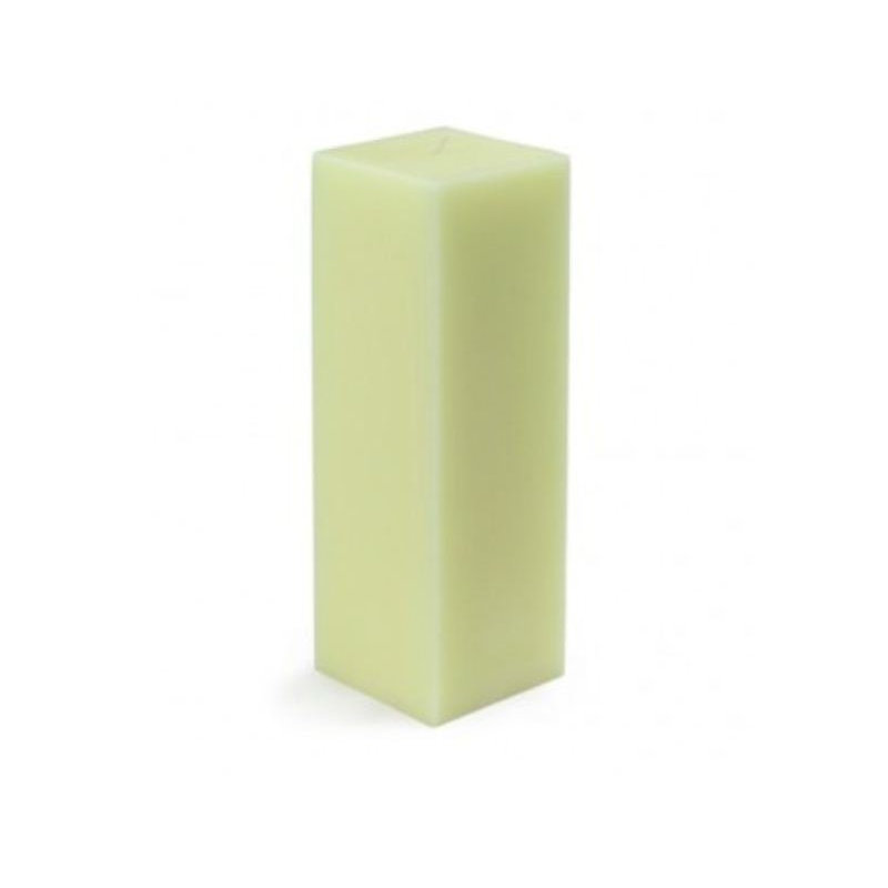 Square Pillar Candle, Ivory, 9" H x 3" W x 3" D, Set of 12