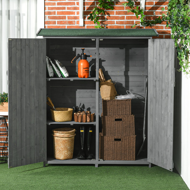 4.5 ft. W x 1.5 ft. D Solid Wood Horizontal Storage Shed