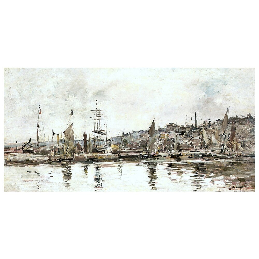 Gerahmtes Leinwandbild Le Port De Honfleur von Eugène Boudin