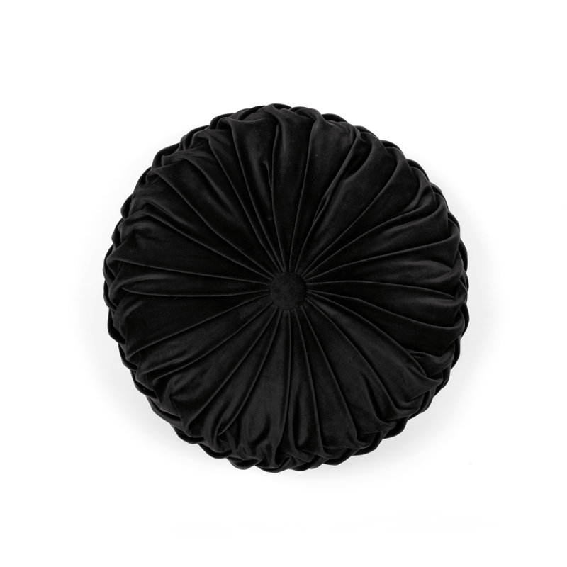 Housse de coussin Reyna, Noir, H 15 po x l 15 po