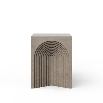 Teaira Concrete Sally Stool by Ivy Bronx
