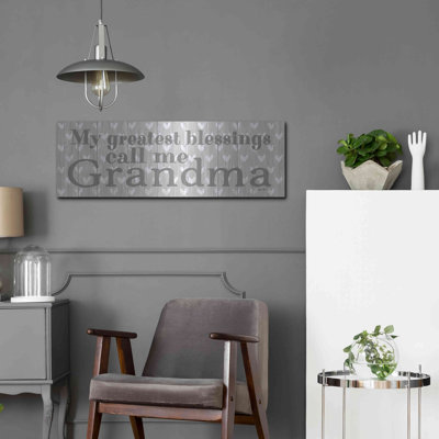 My Greatest Blessings Call Me Grandma' by Susie Boyer, Metal Wall Art