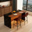 Table moderne avec 2 tabourets de bar, ensemble de table de salle à manger avec éclairage DEL pour la salle à manger-743563263-743563233-743563260