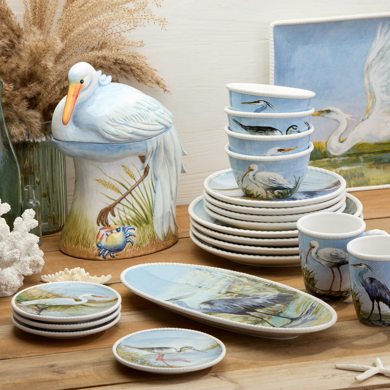 Ensemble de 4 bols à crème glacée Coastal Birds