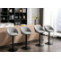 Merlene Swivel Upholstered Counter Stool with Metal Frame