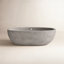 Avalon NativeStone Concrete Freestanding Oval Soaking Bathtub