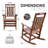 HDPE All-Weather Outdoor Rocking Chair, Porch Deck Rocker-1378649116
