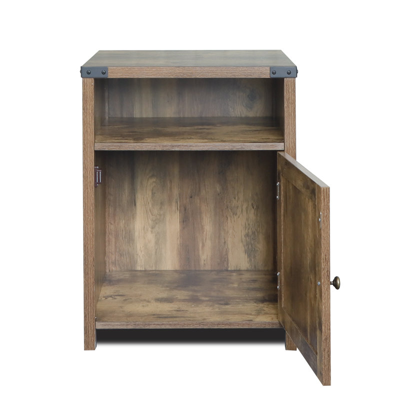 Kostyantyn 18'' W Nightstand, Rustic Wood