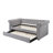 Justice Smoke Gray Fabric Daybed W/Trundle (Twin)