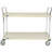 Solid Plastic 2 Shelf Utility Cart With 2 Brake Casters