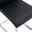 Ensemble de 2 chaises d'appoint rembourrées en polyuréthane pour salle à manger, similicuir noir profond, pieds en métal, l 15,7 po x l 16 po x H 37,4 po