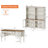 2 - Piece Office Set, 56" Executive Desk & Set Of 2 Bookcases With Glass Doors-1841341995