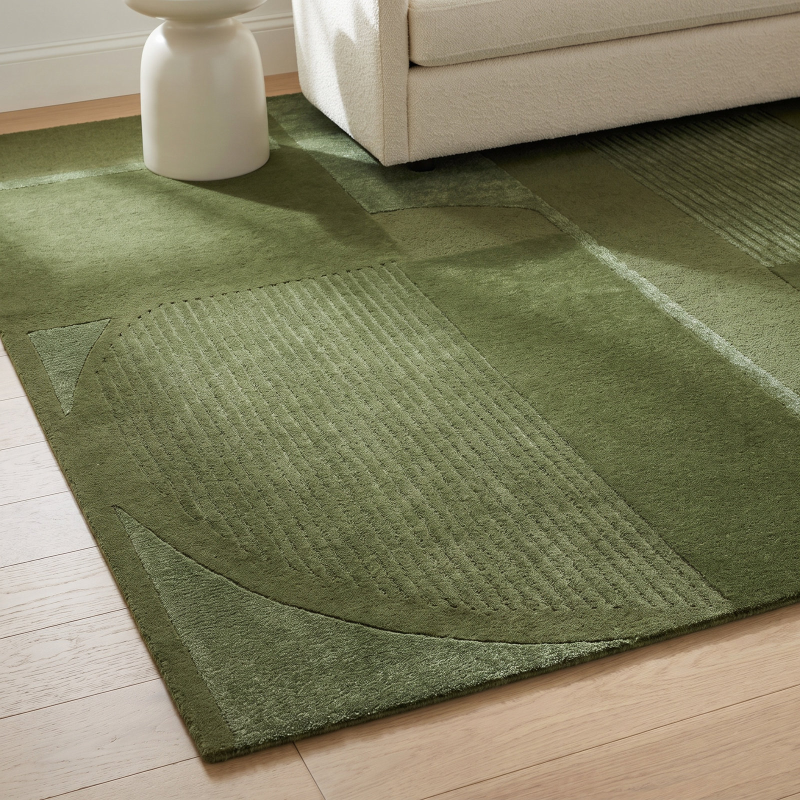 Mesmer Hand-Tufted Geometric Wool Rug, Rectangle 8' x 10'