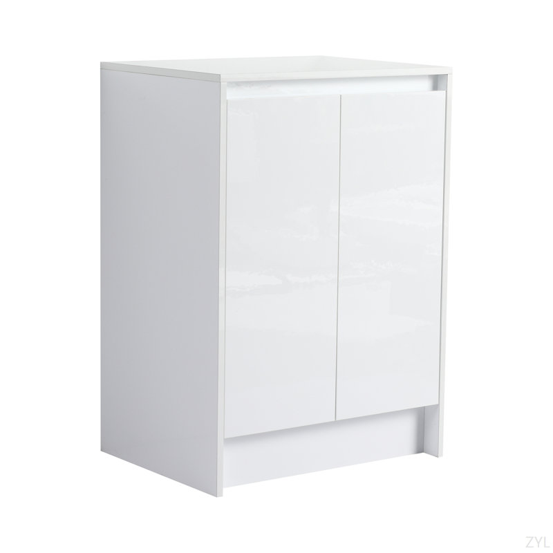 Bathroom Storage Cabinet,Soft Close Drawer,Glossy White