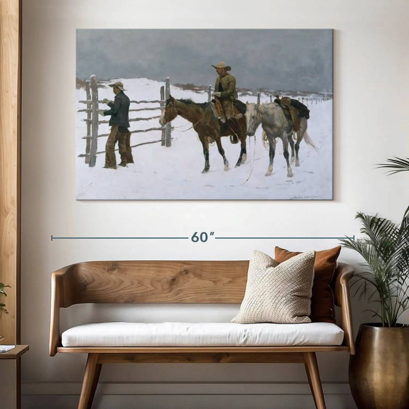 Lelar la chute du cowboy, H 34 po x l 51 po