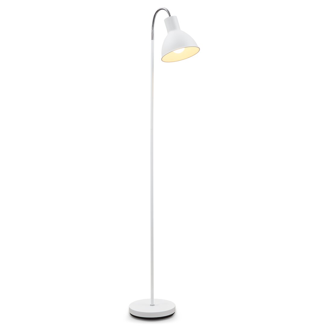 LED Stehlampe schwenkbar - Industrial Design - Weiß - E27 - H: 145cm - Chaddrick