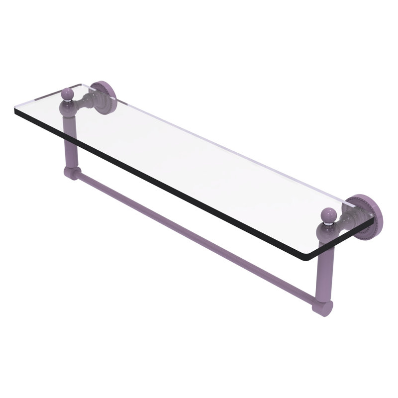 Tablette flottante avec barre à serviettes Dottingham, H 5 po x l 22 po x P 5 po, Lavande
