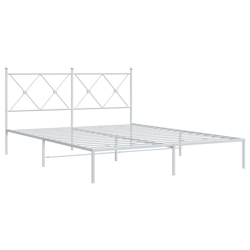 Corrstown Metal Bed, Kingsize (5'), White
