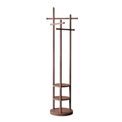 Rotatable Solid Wood Clothes And Hat Stand