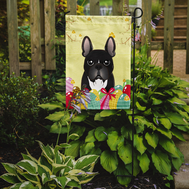 Drapeau de jardin Eron, Bouledogue français (noir)